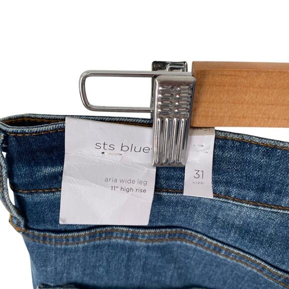 STS Blue Aria Wide Leg Crop Jeans 11” Inch High Rise NWTS size 31 - Picture 4 of 7